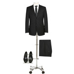 Renoir Slim Fit Suit 201-1 Black
