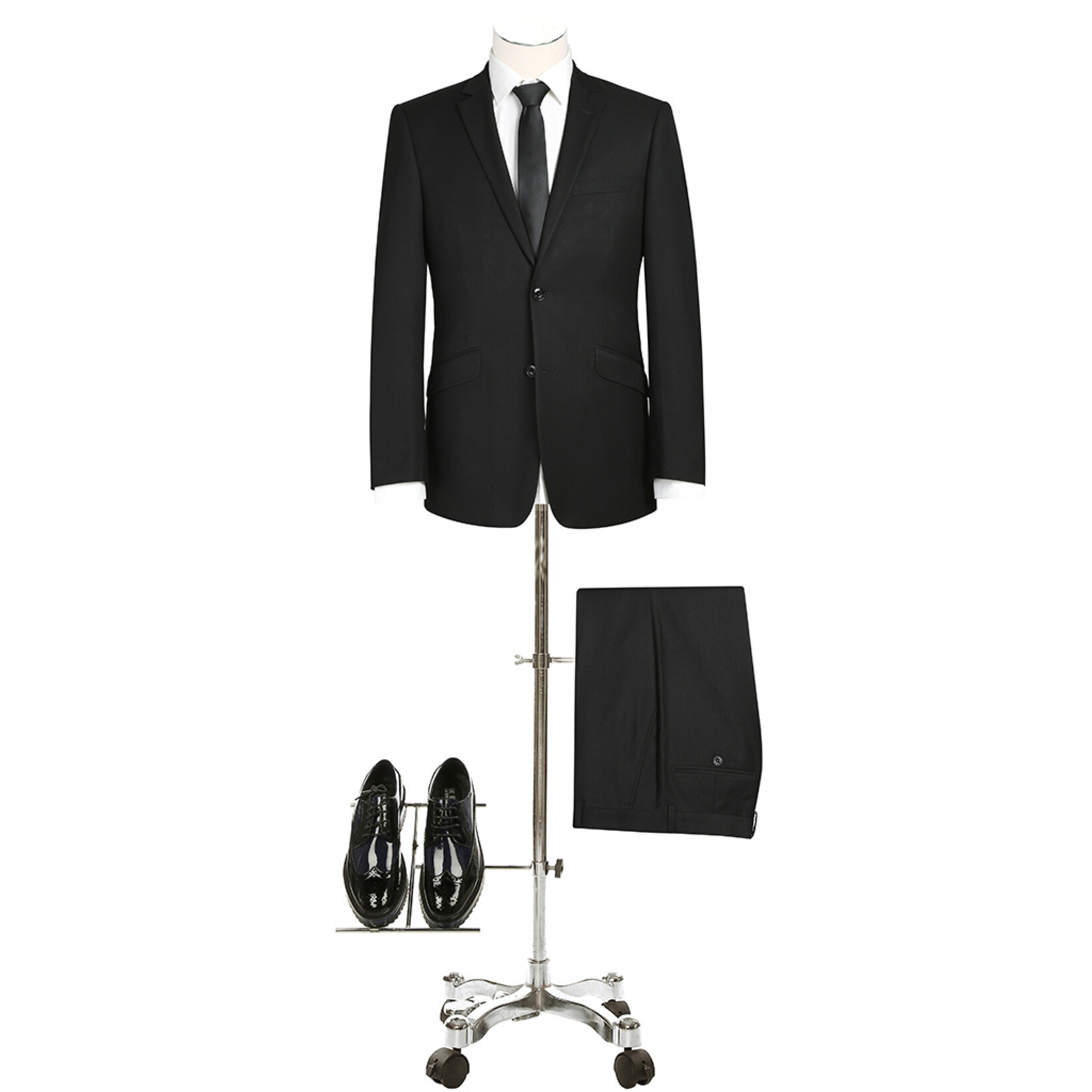 Renoir Slim Fit Suit 201-1 Black