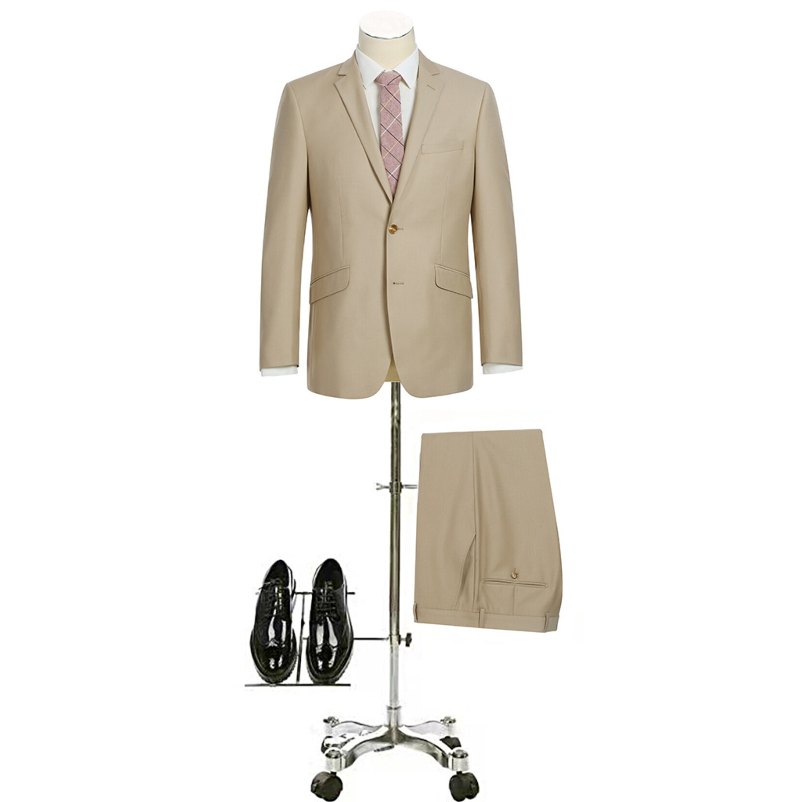 Renoir Renoir Slim Fit Suit 201-3 Cream Beige