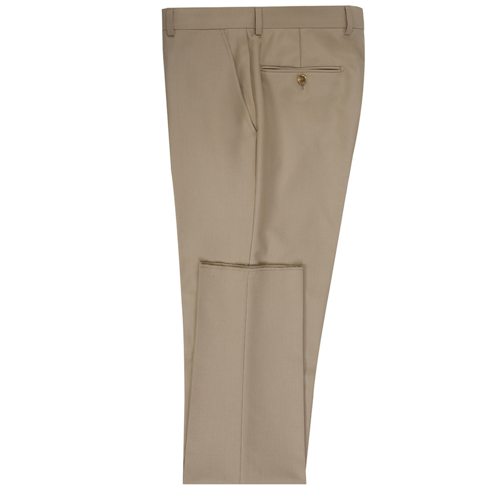 Buy Men Cream Slim Fit Solid Flat Front Formal Trousers Online - 779801