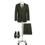Renoir Slim Fit Suit 201-10 Olive Green