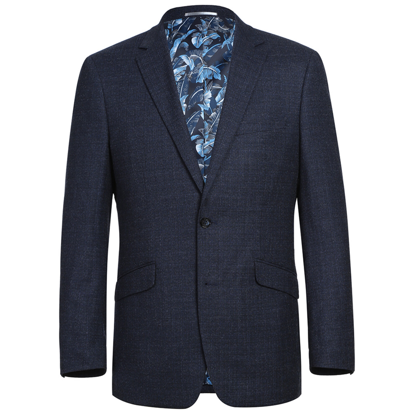 Renoir Slim Pattern Suit 219-1 Navy Mix