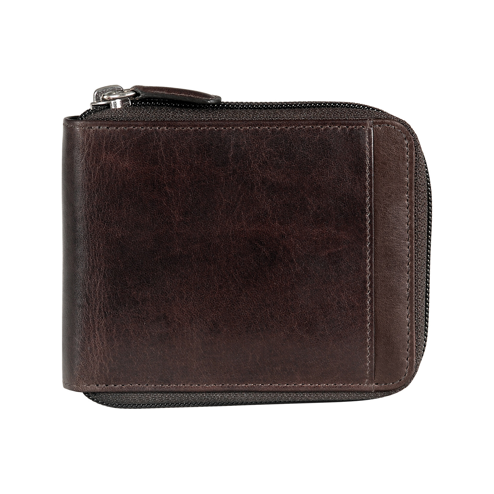 Mancini 8700159 Zippered Wallet Removable Passcase Brown
