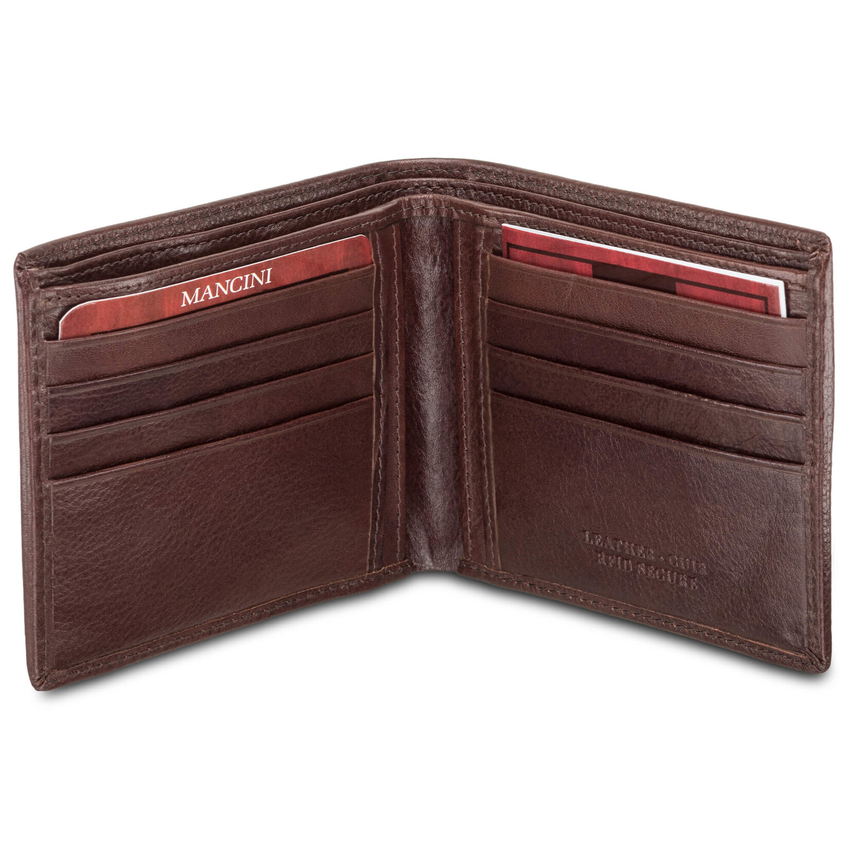 Mancini 52152 RFID Slim Billfold Brown