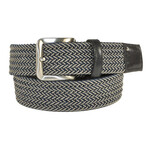 Benchcraft Black/Tan Fabric Braided Belt 3593