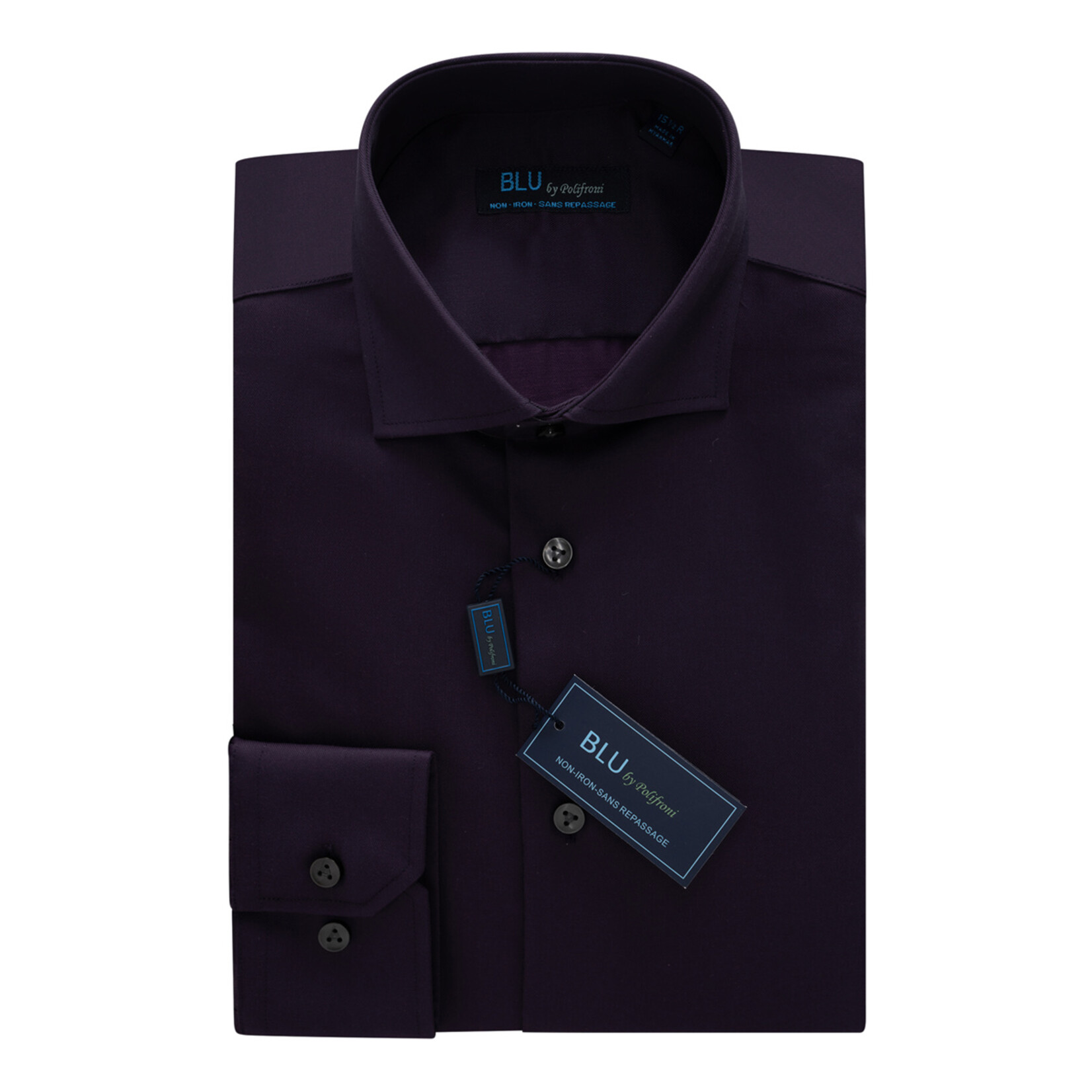 Blu-360 Miami Non-Iron Dress Shirt 62-Eggplant