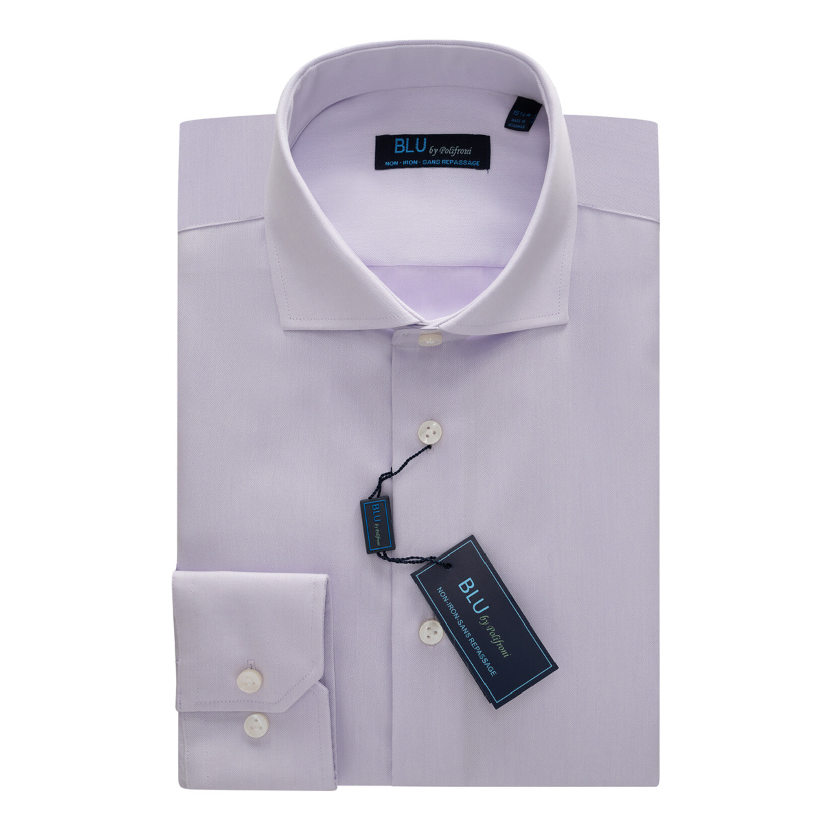 BLU-360 by Polifroni Non-Iron Dress Shirt - 60 Lavender