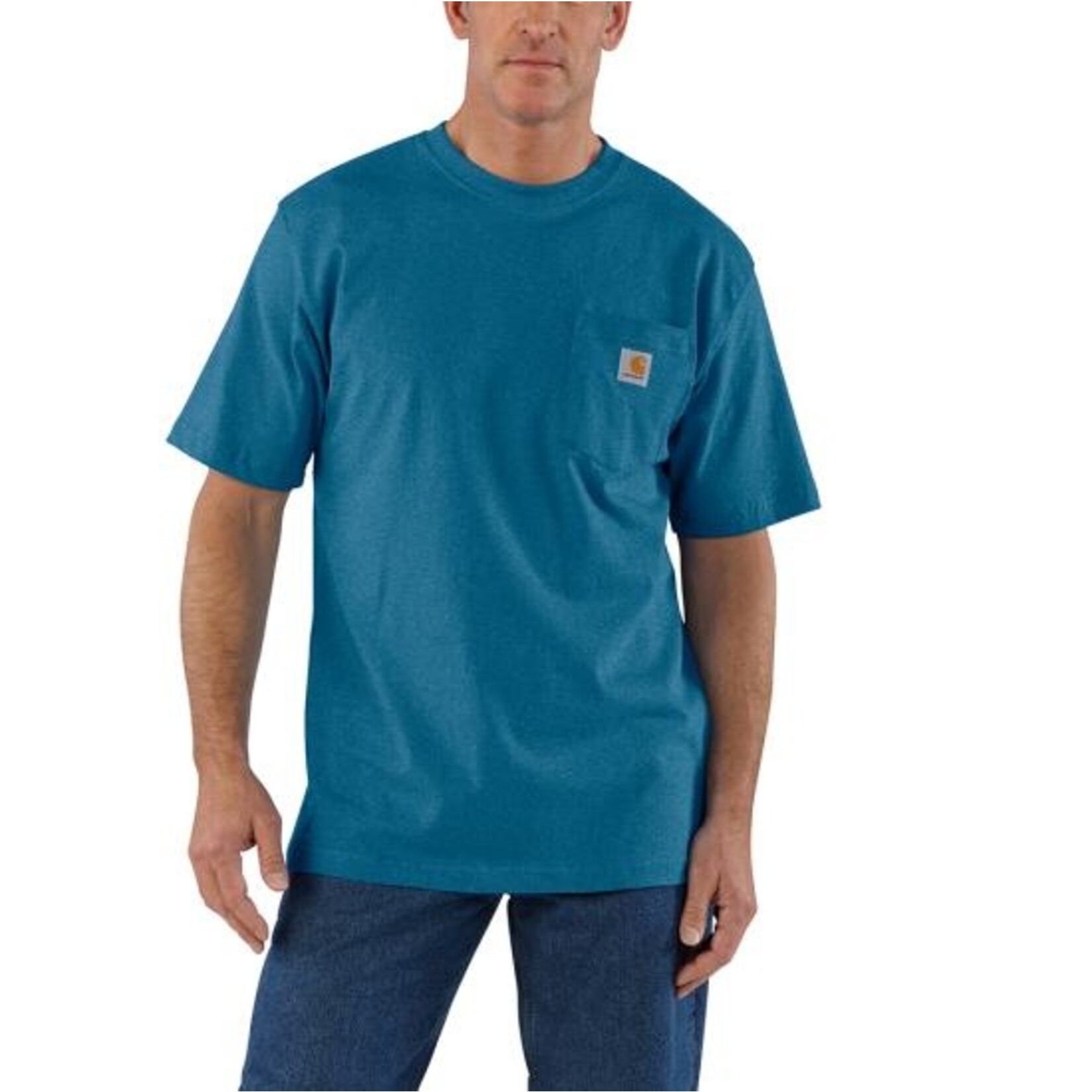 Carhartt Carhartt K87 SS Pocket T-Shirt HF1 Deep Lagoon Heather