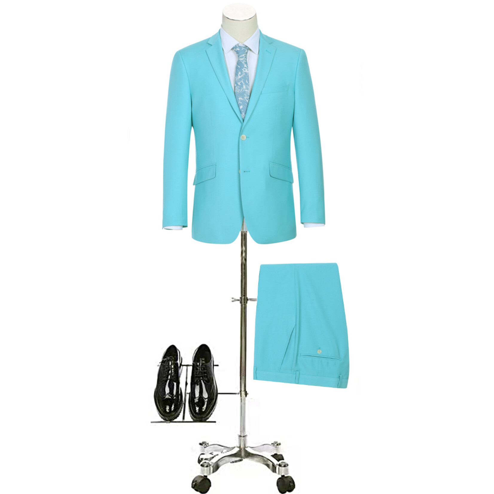 Renoir Slim Fit Suit 201-59 Robin's Egg Blue WEB ONLY
