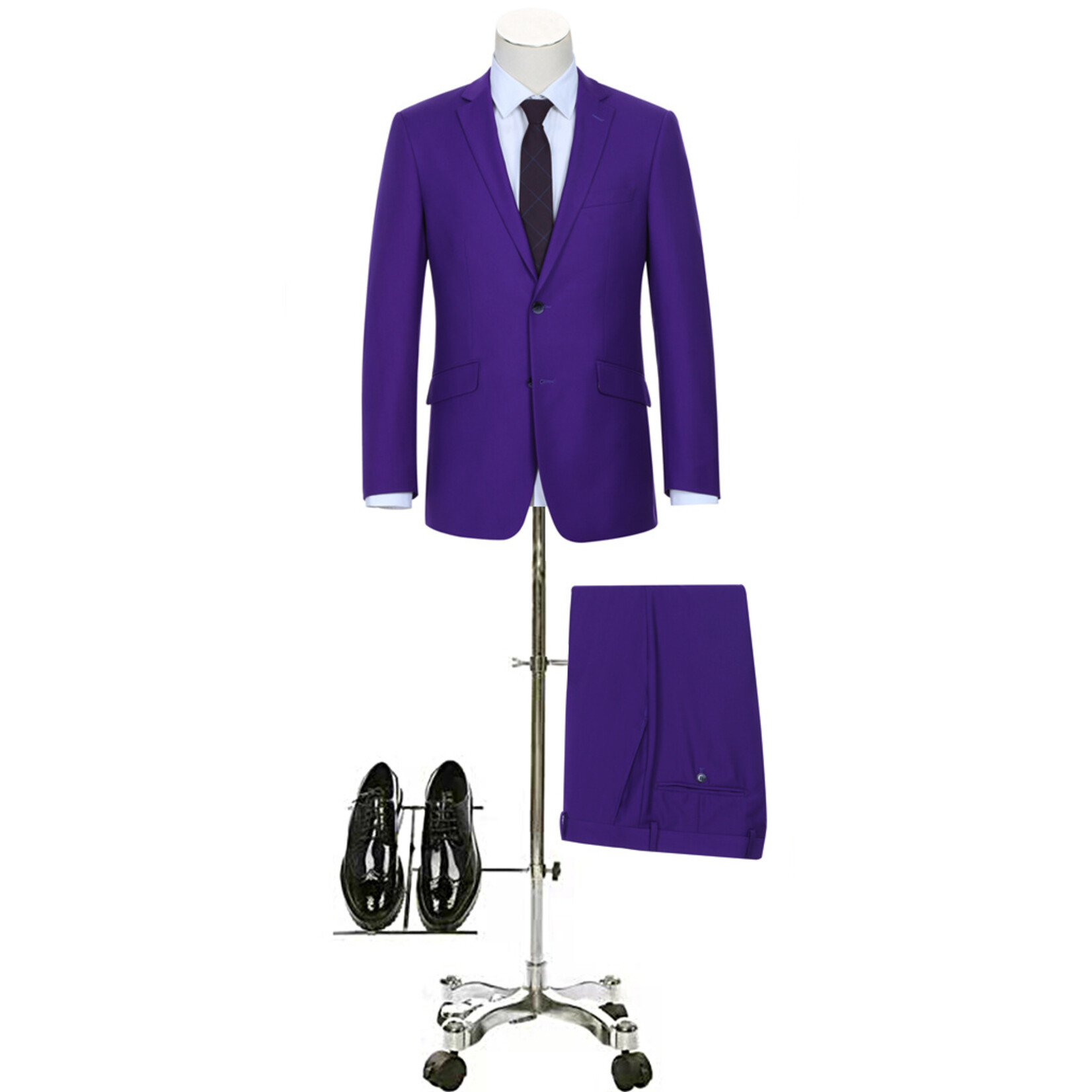 Renoir Slim Fit Suit 201-68 Purple WEB ONLY
