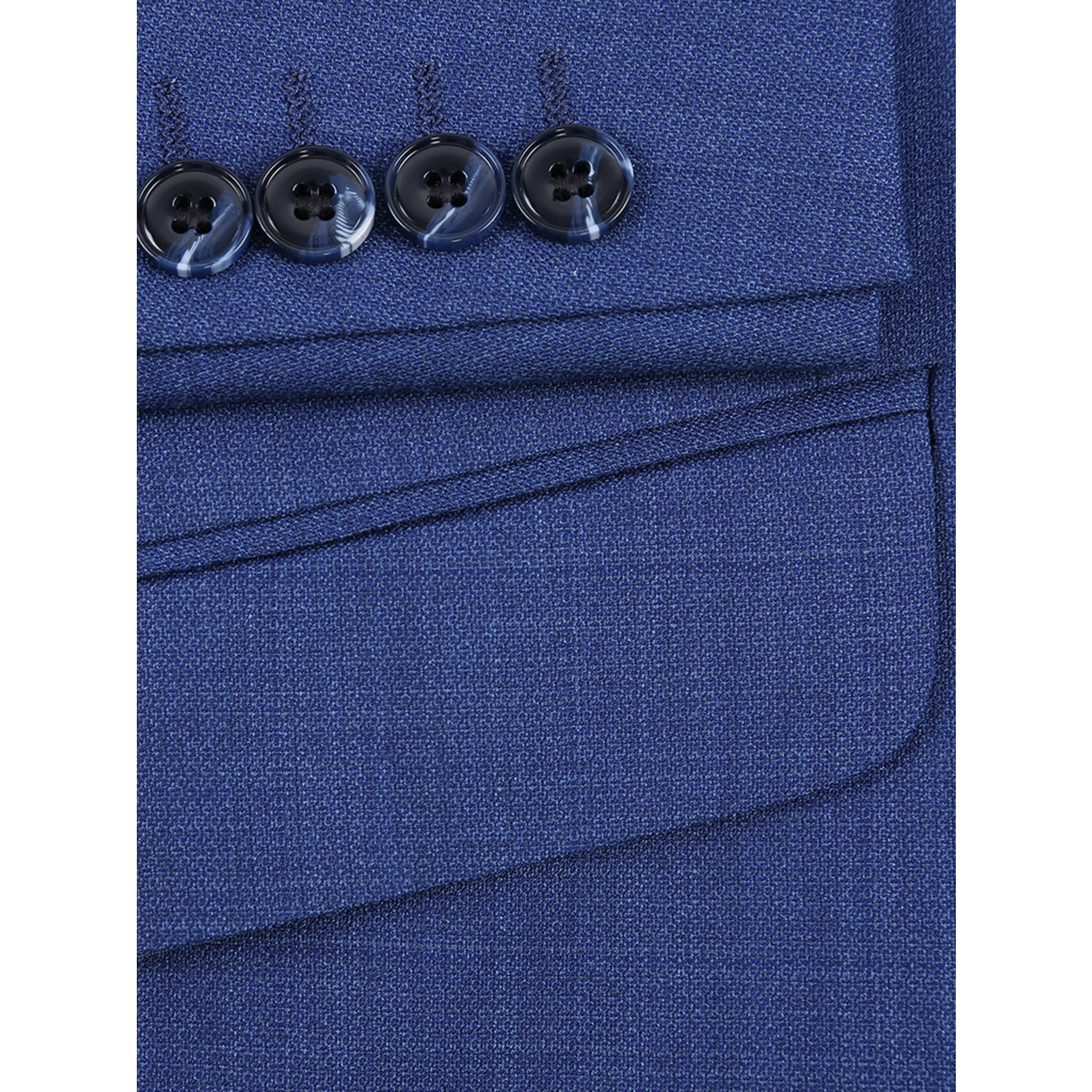 Renoir Slim Pattern Suit 242-03 Royal Mix Web Only