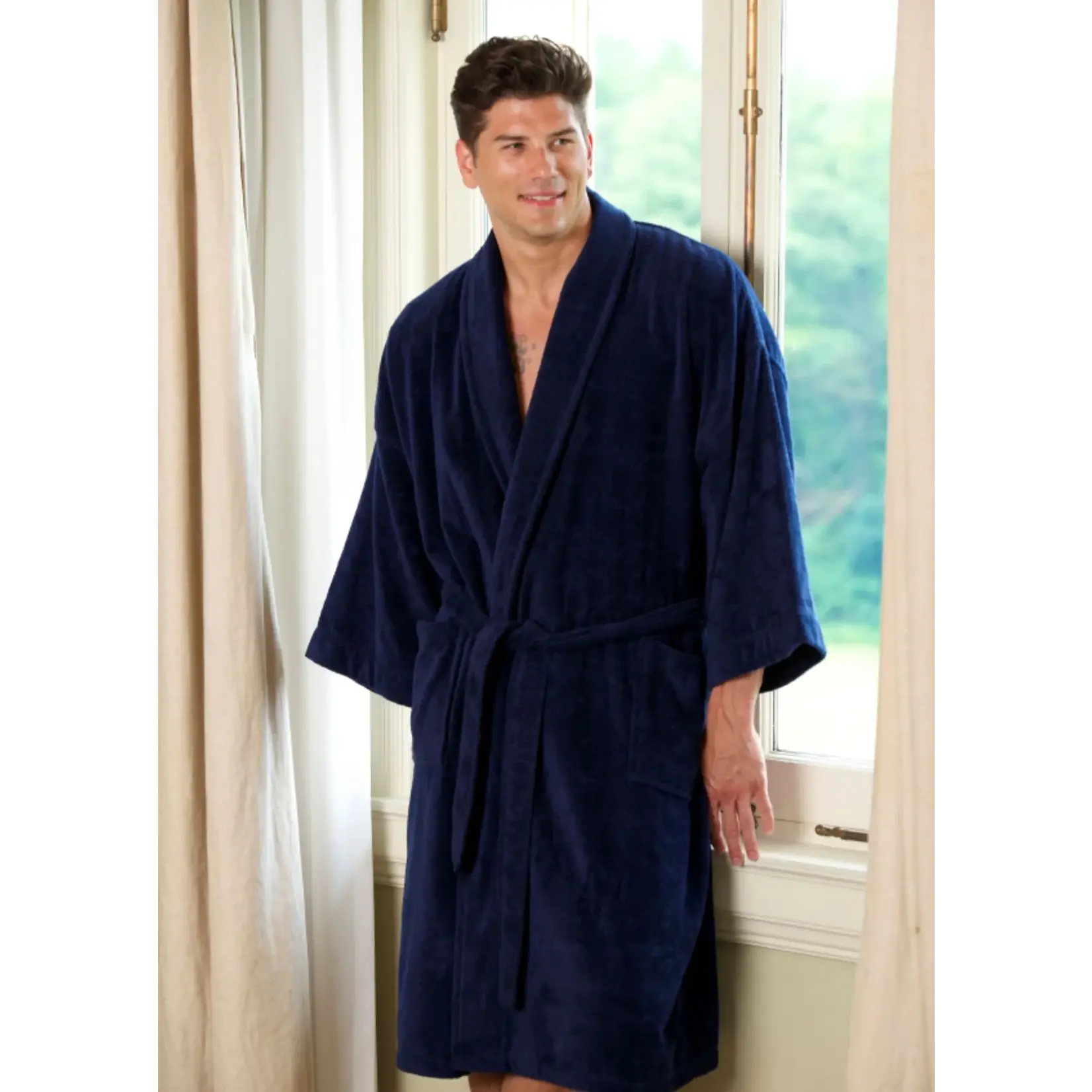 Majestic Terry Velour Shawl Robe