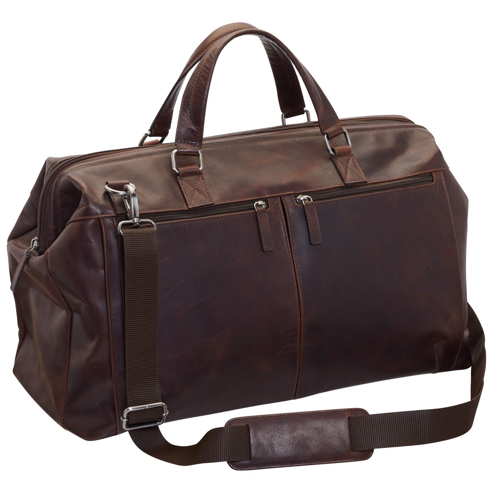 Mancini 99-5477 Leather Carry On Brown