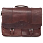 Mancini 99-5465 Porthole Laptop Briefcase Brown