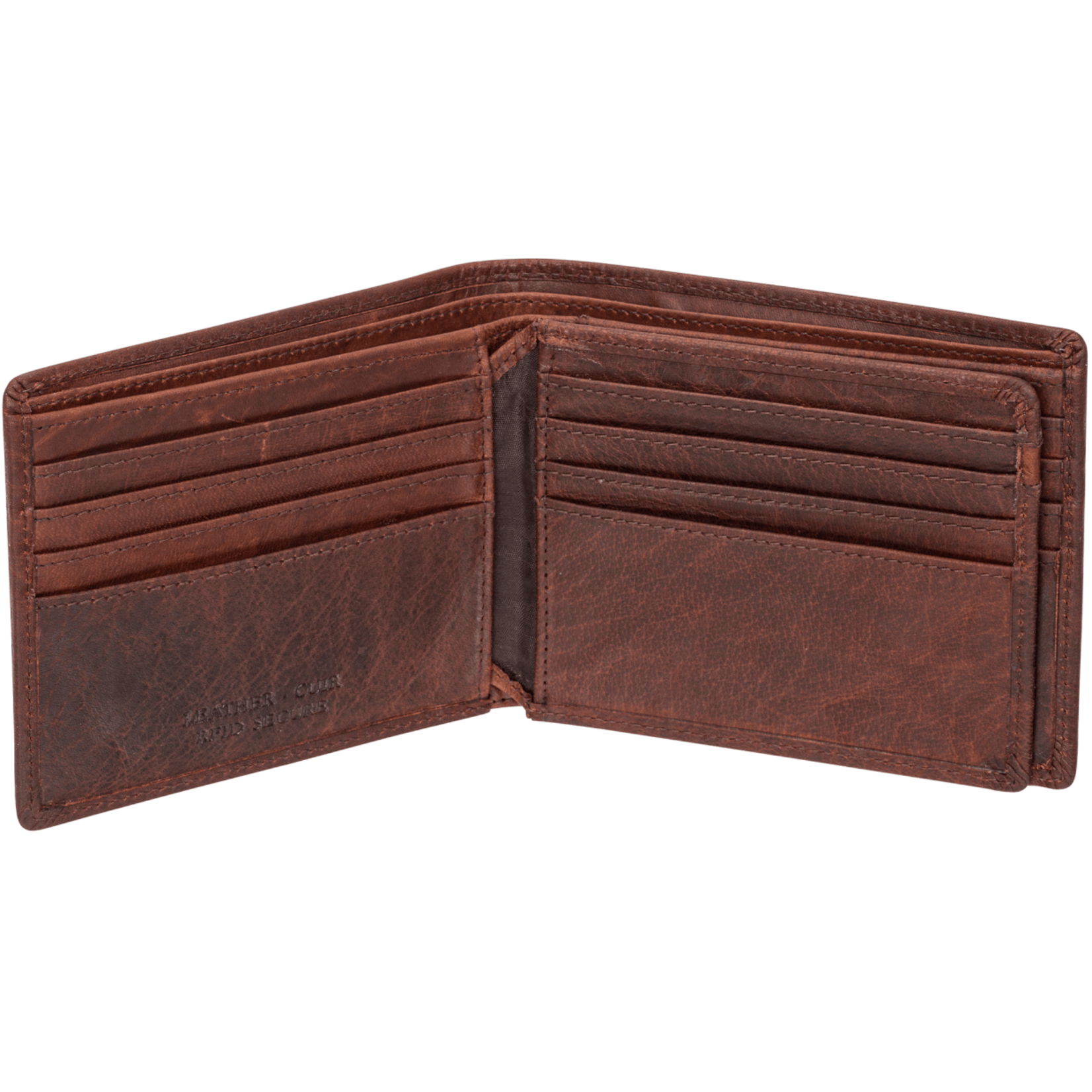 Mancini 99-54153 RFID Centre Flap Billfold Brown