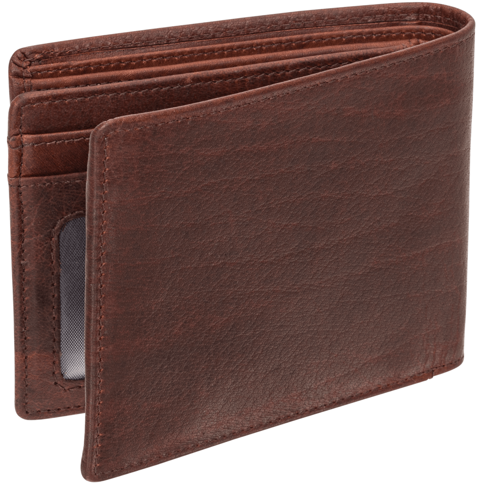 Mancini 99-54153 RFID Centre Flap Billfold Brown
