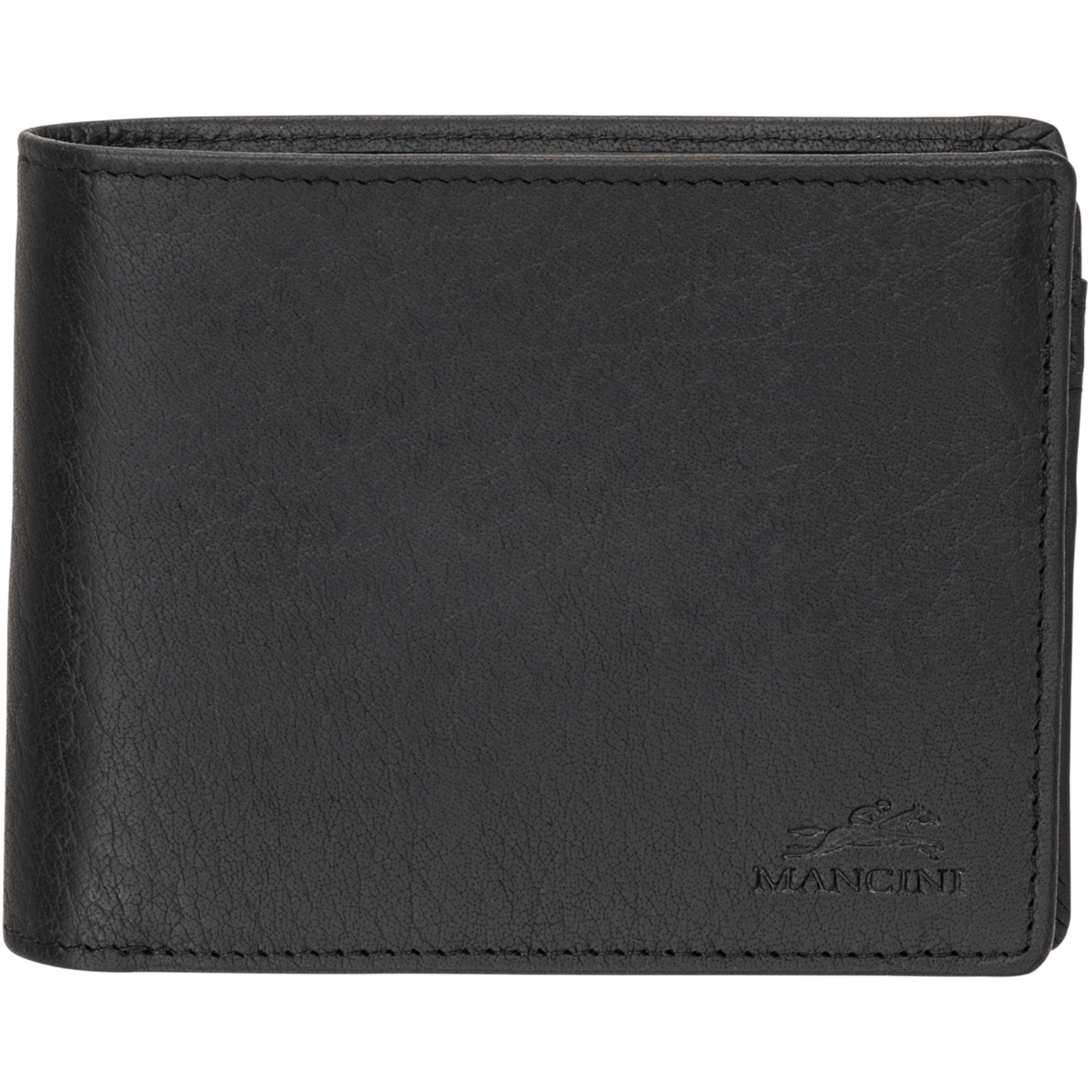 Mancini 99-54153 RFID Centre Flap Billfold Black