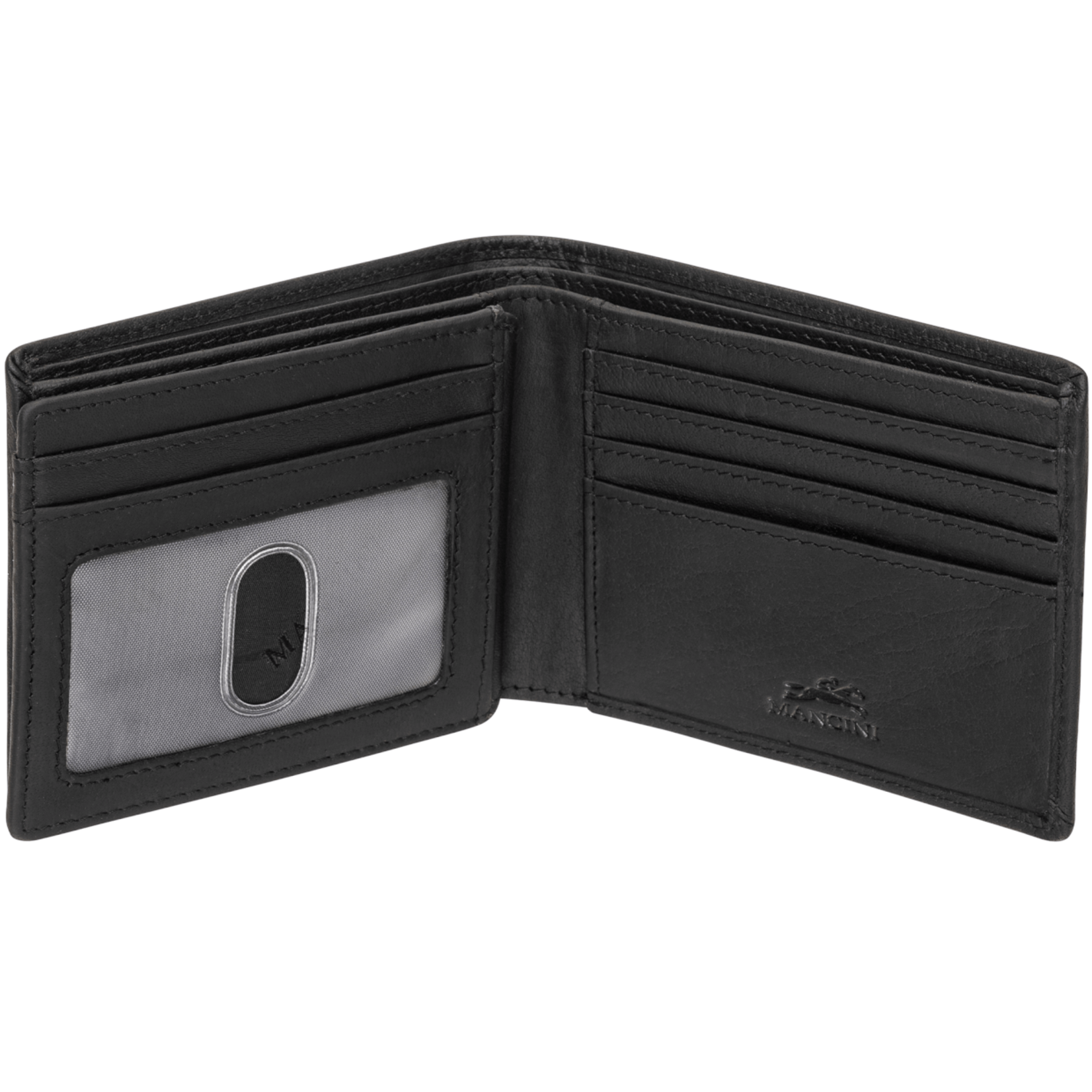 Mancini 99-54153 RFID Centre Flap Billfold Black