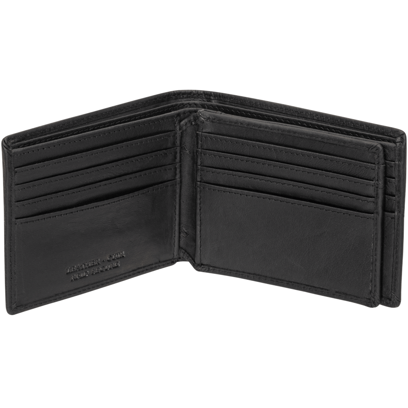 Mancini 99-54153 RFID Centre Flap Billfold Black