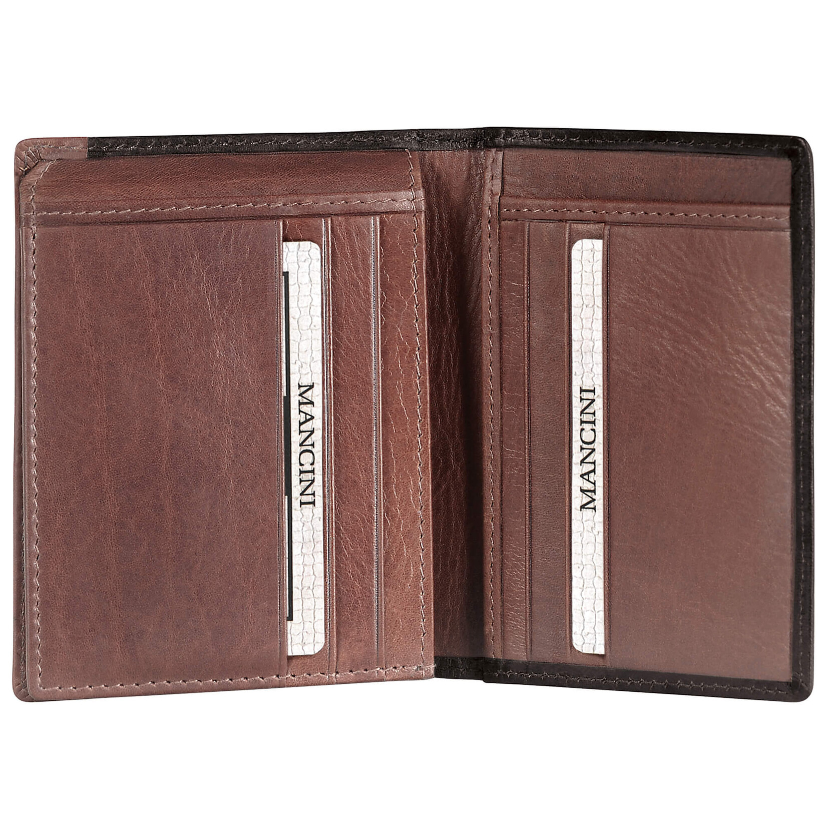 Mancini 8700853 Vertical Wing Wallet - Black