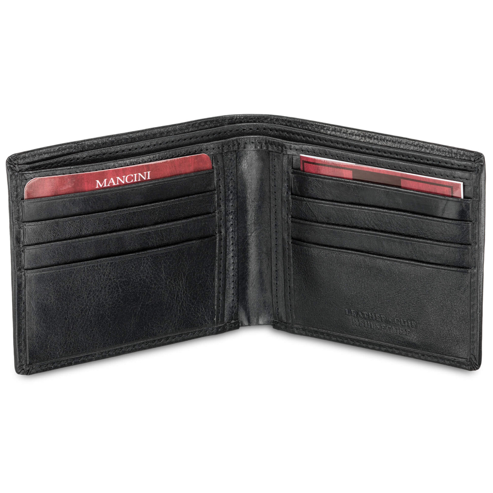 Mancini 52152 Classic Billfold Wallet - Black