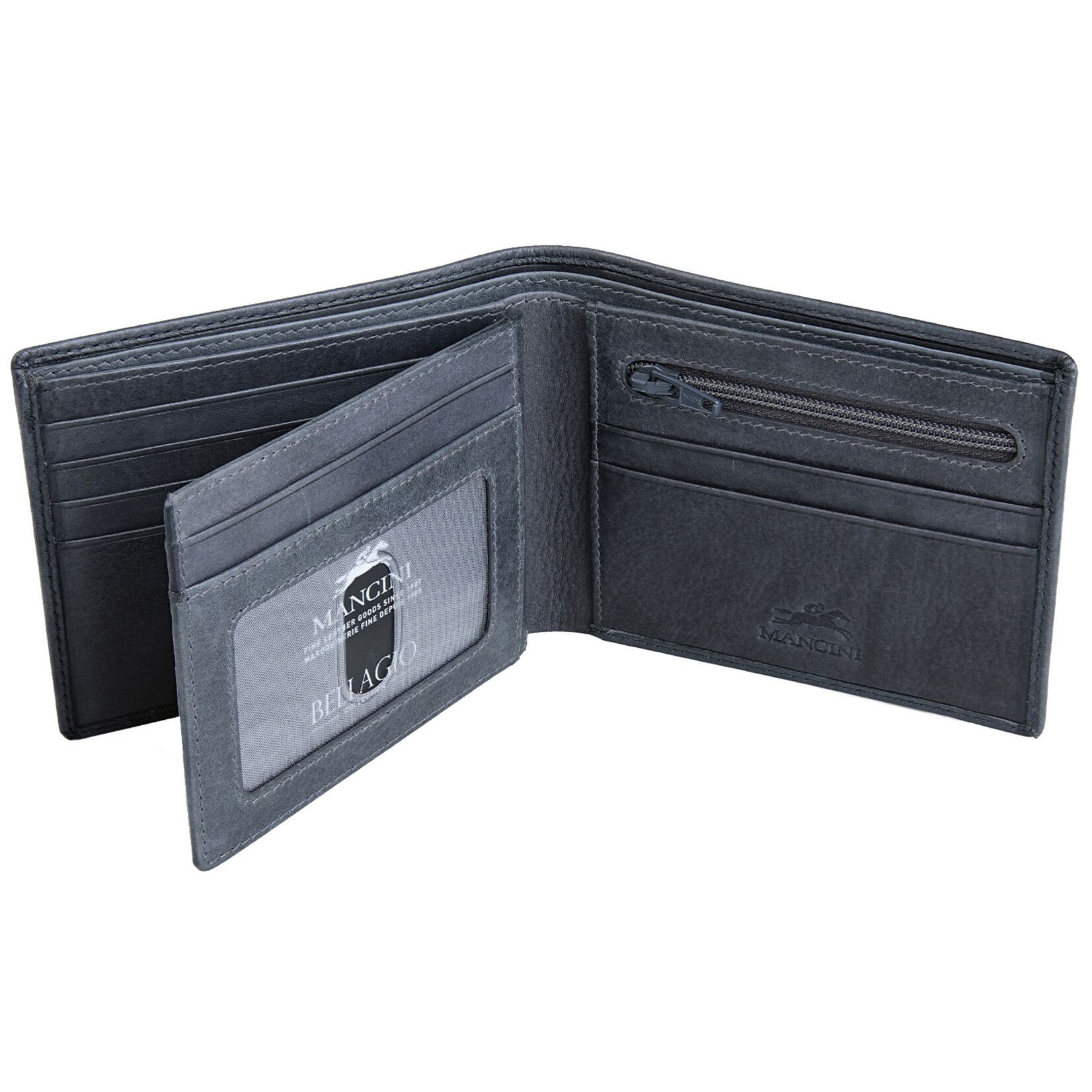 Mancini 2020183 Middle Wing Zipper pocket Grey