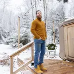 Stanfield's Stanfield's 1302 1/4 Zip Sweater - Honeycomb