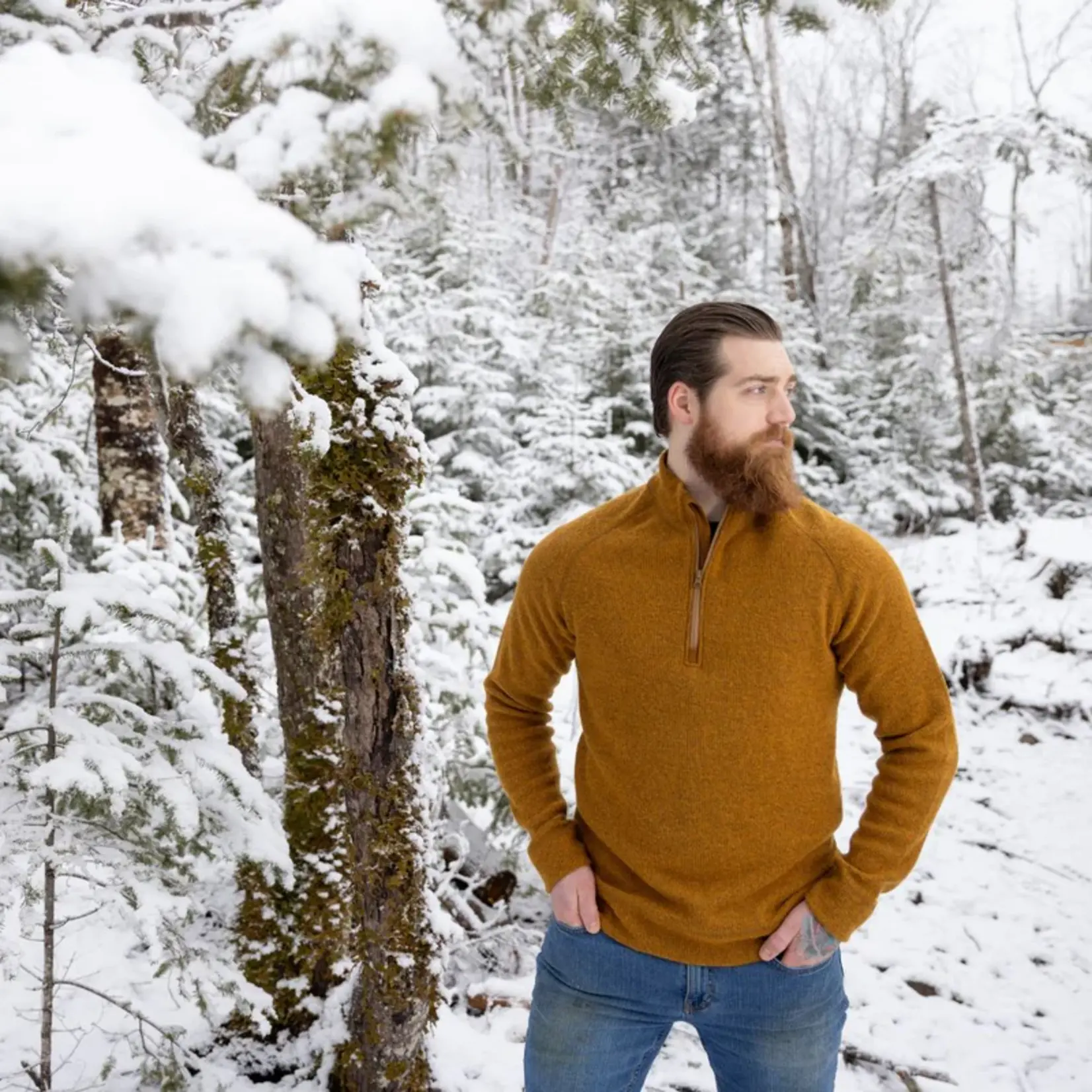 Stanfield's Stanfield's F24 1302 1/4 Zip Sweater