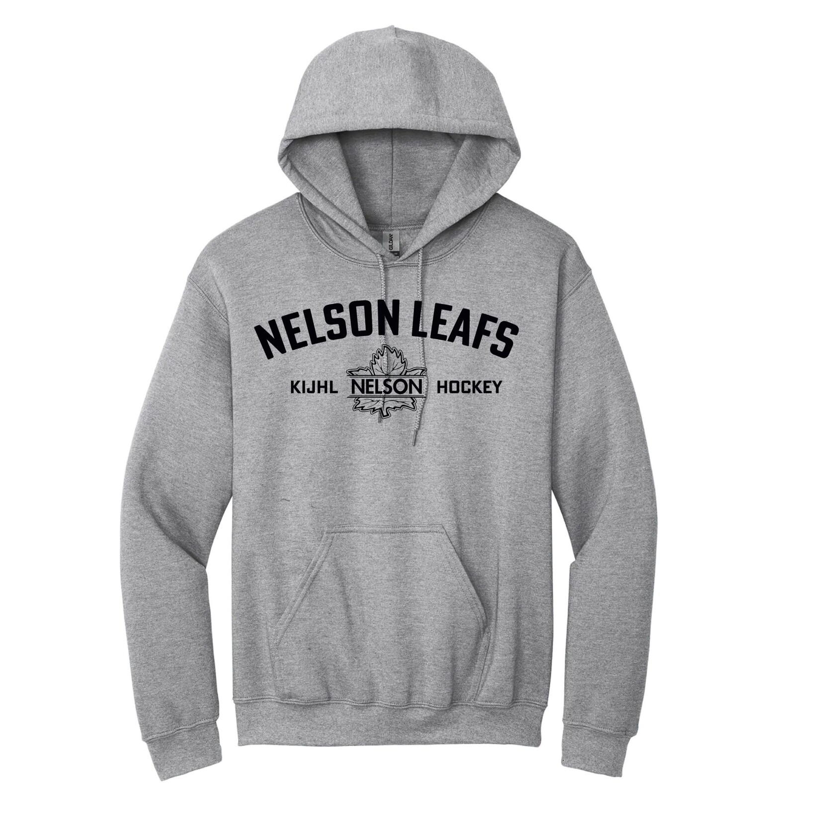 Nelson Leafs Nelson Leafs Classic Print Hoody - Sport Grey