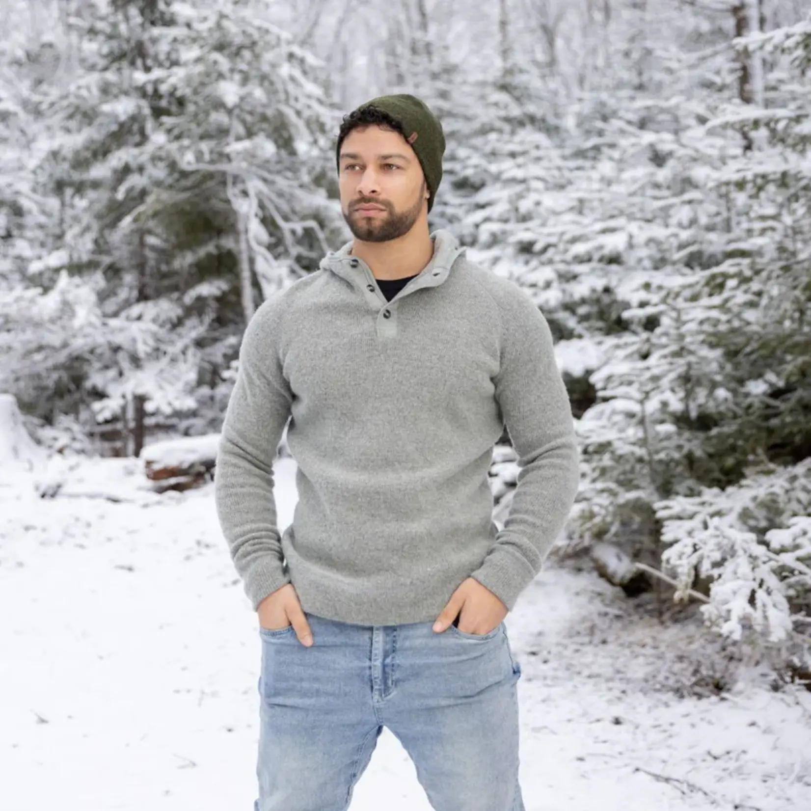 Stanfield's Stanfield's F24 1301 Hooded Henley