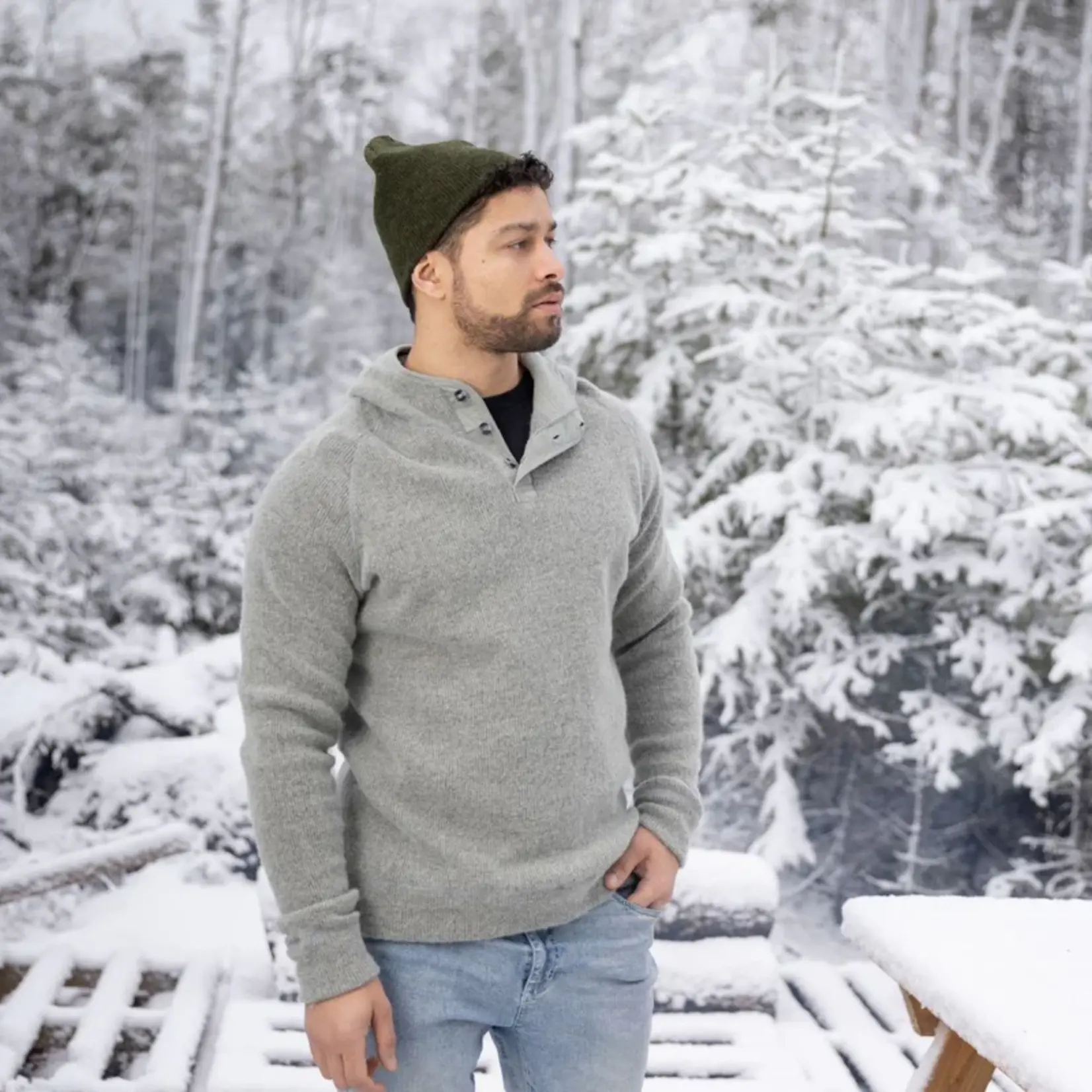 Stanfield's Stanfield's F24 1301 Hooded Henley