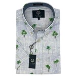 Viyella 654319 100% Cotton Madras S/S Shirt - Light Blue
