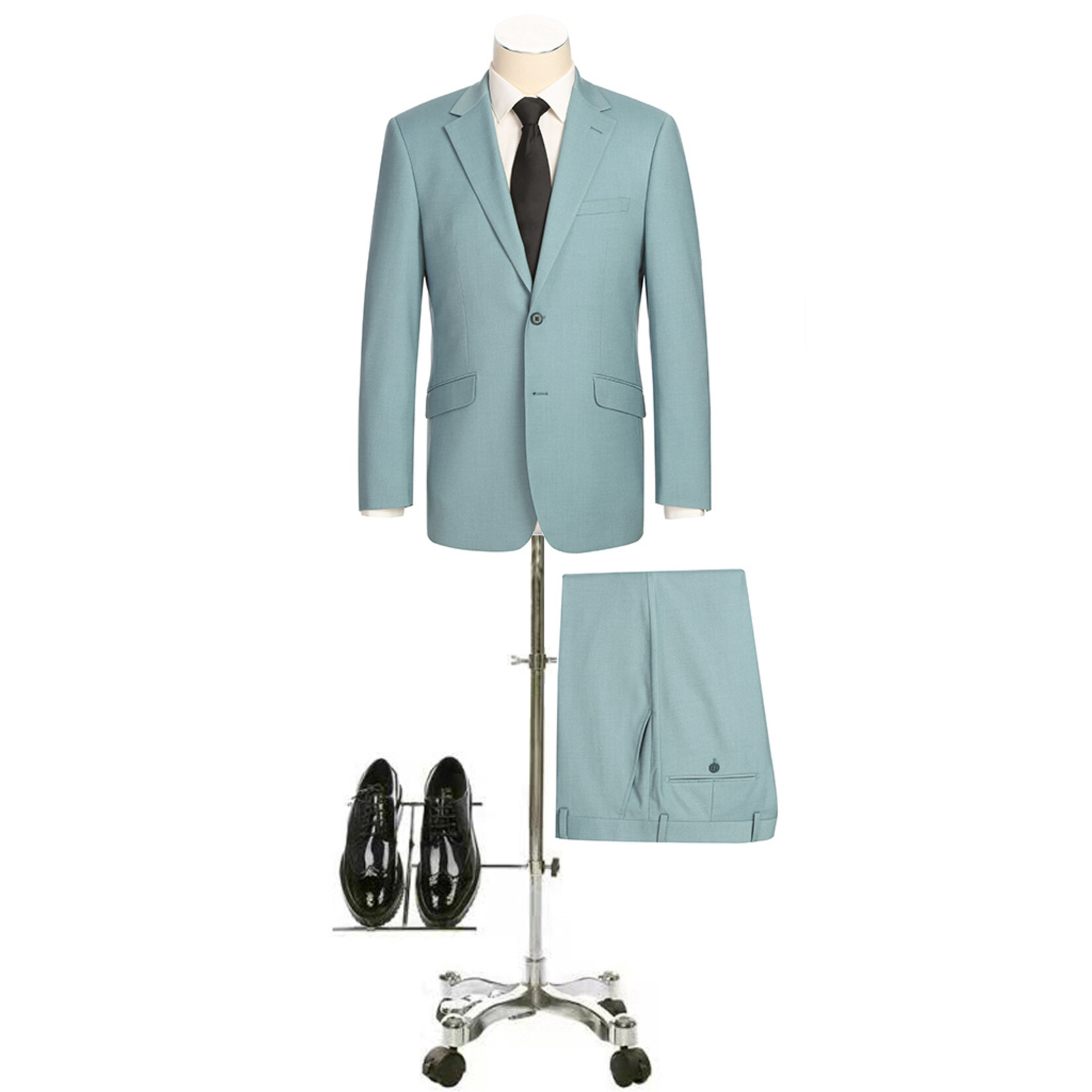 Renoir Slim Fit Suit 201-13 Teal WEB ONLY