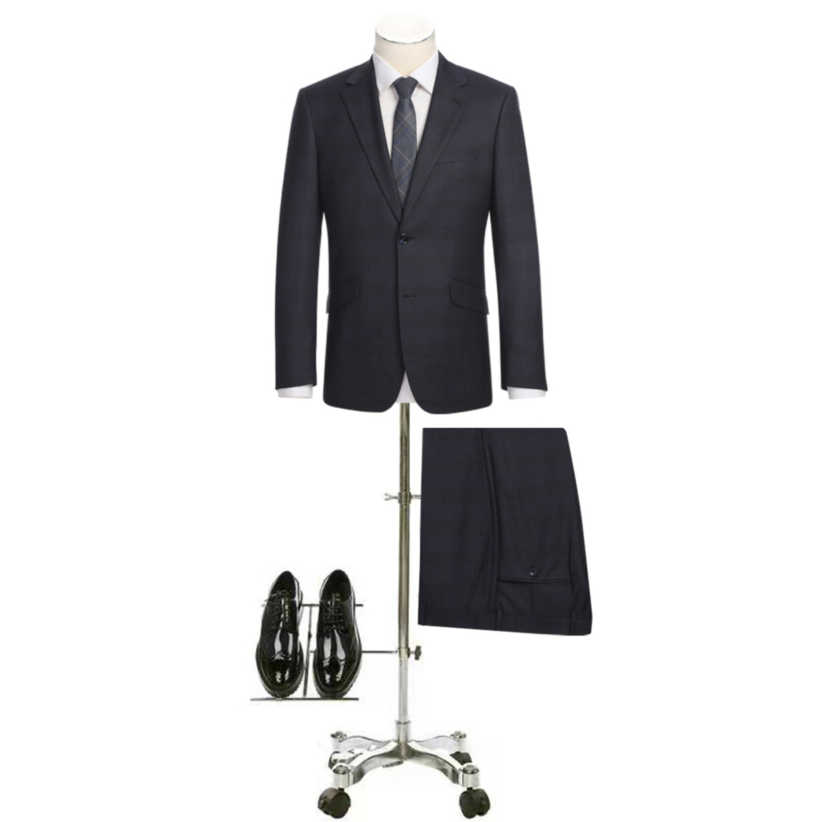 Renoir Slim Pattern Suit 242-28 Web Only