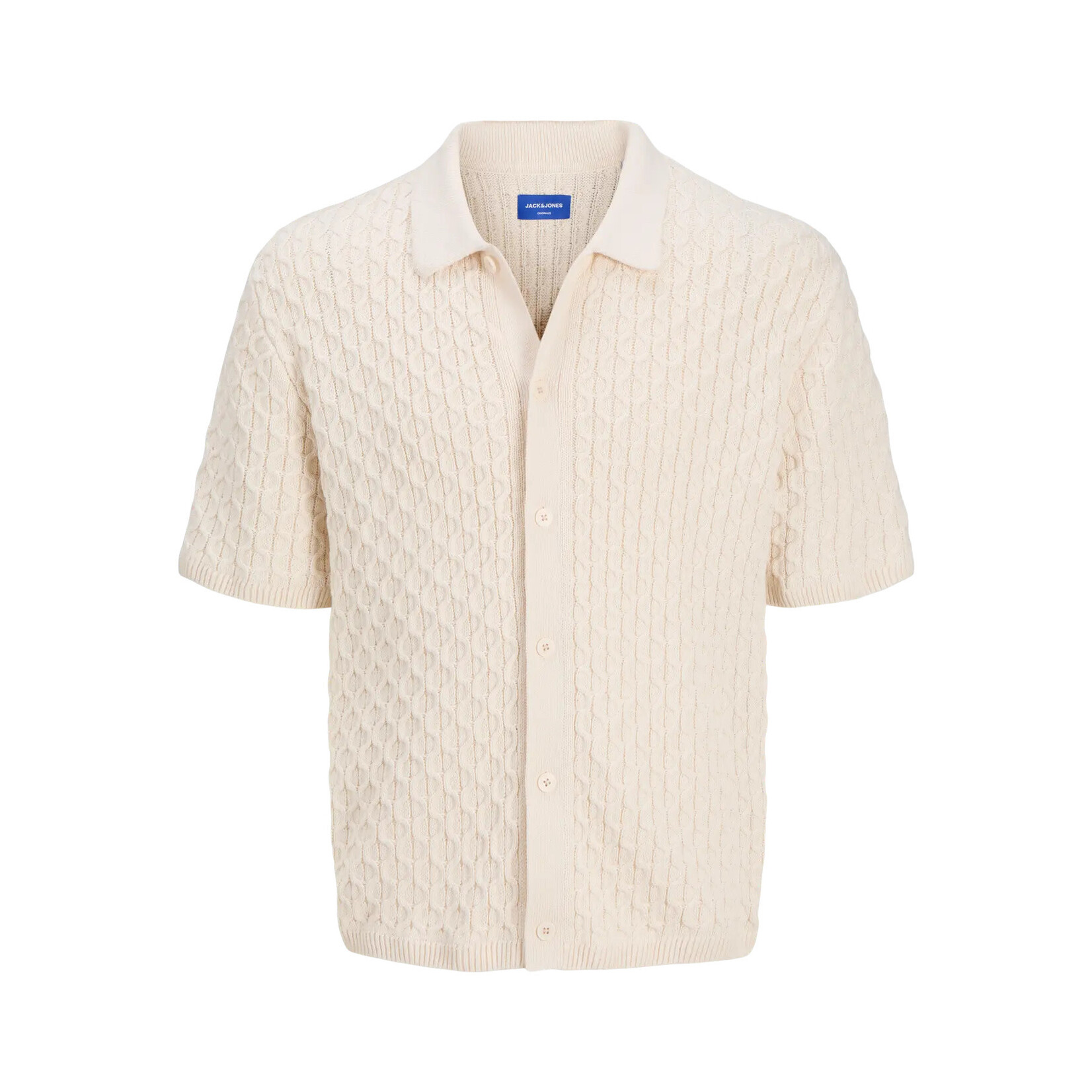 Jack & Jones Cable Knit Button up - Sea Salt
