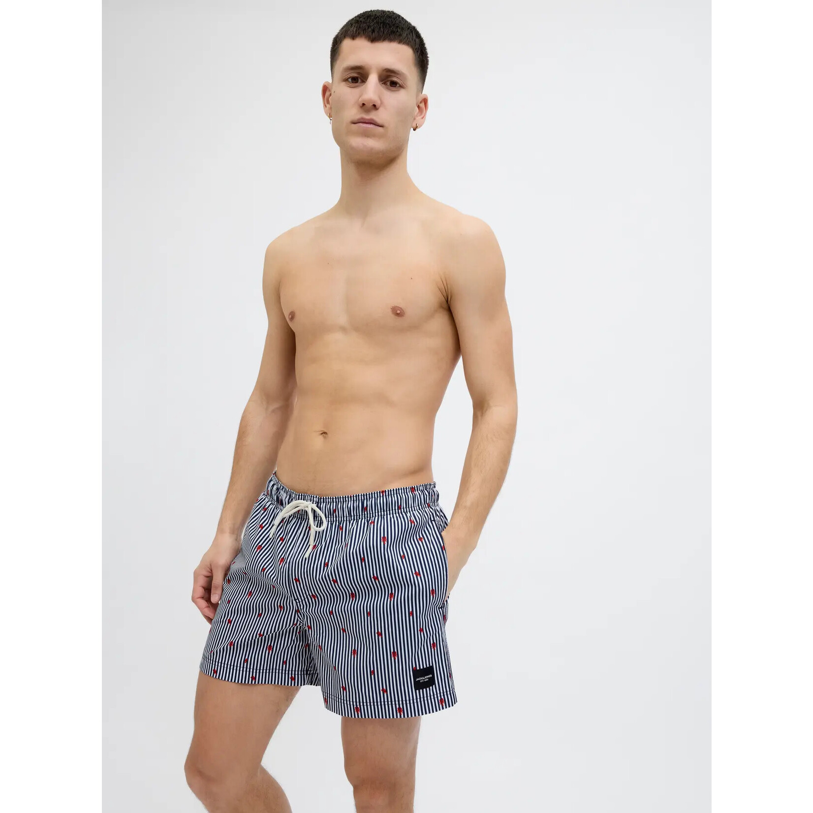 Jack & Jones Navy Mini Stripe Swim Short