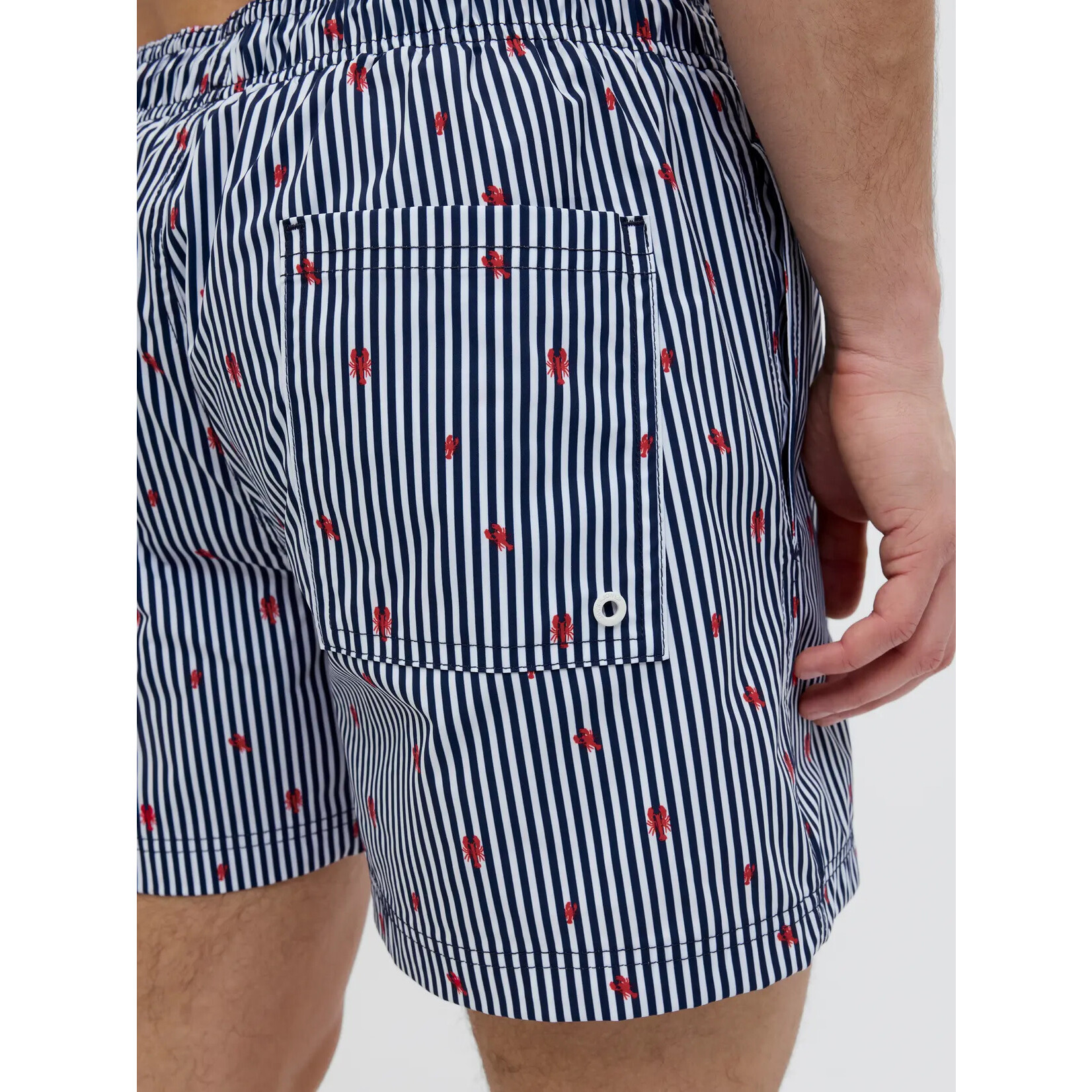 Jack & Jones Navy Mini Stripe Swim Short