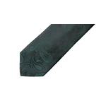 7 Downie Tie - Dark Green Paisley - MP32-B331