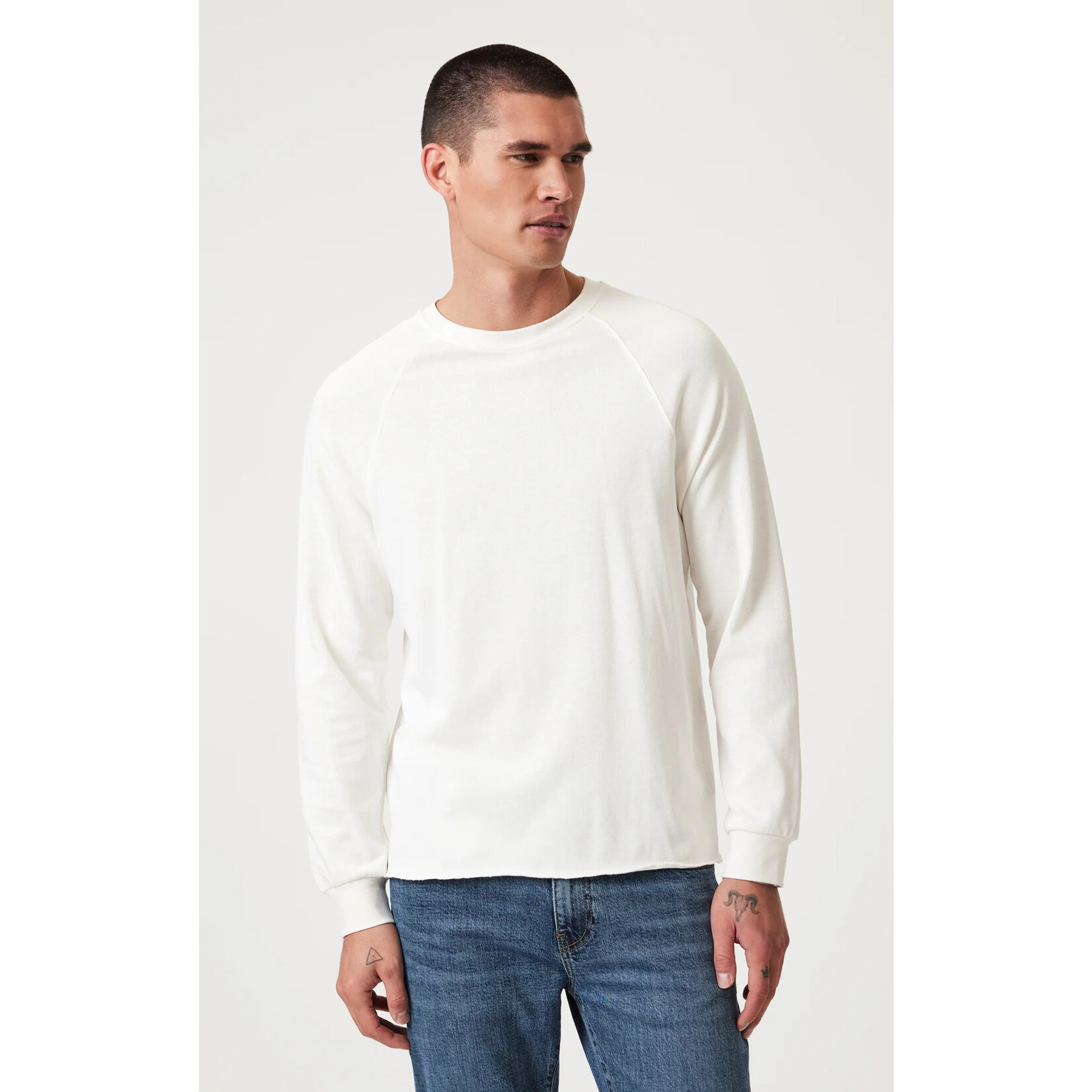 Mavi Mavi Long Sleeve Jersey T-Shirt - Antique White