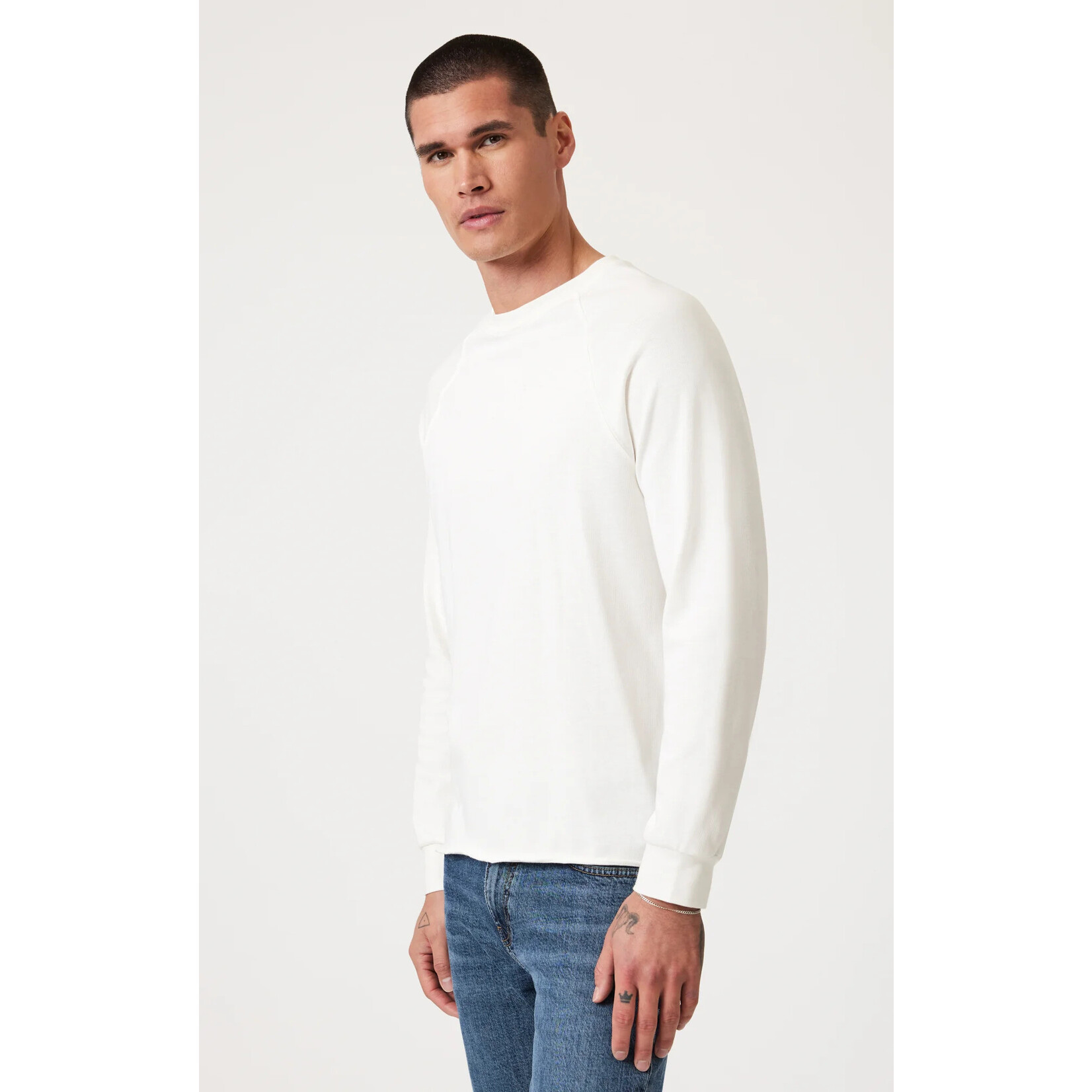 Mavi Mavi Long Sleeve Jersey T-Shirt - Antique White