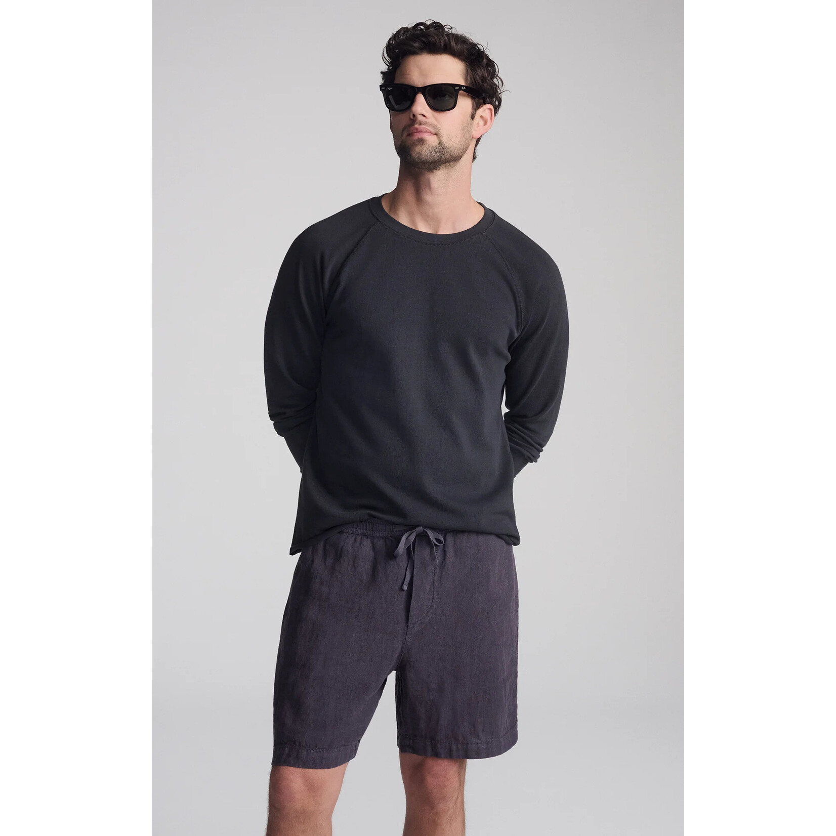 Mavi Mavi Long Sleeve Jersey T-Shirt - Pirate Black