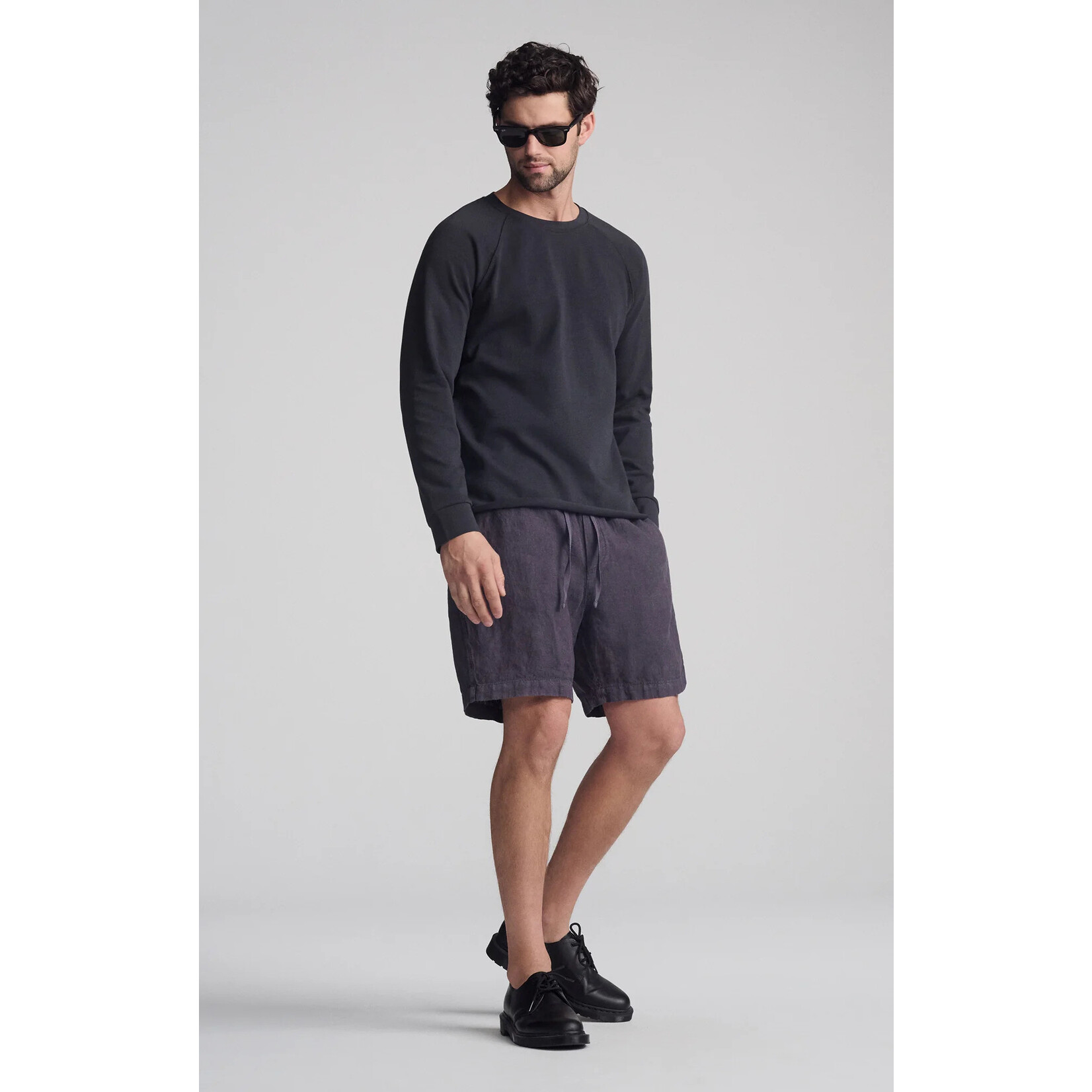 Mavi Mavi Long Sleeve Jersey T-Shirt - Pirate Black