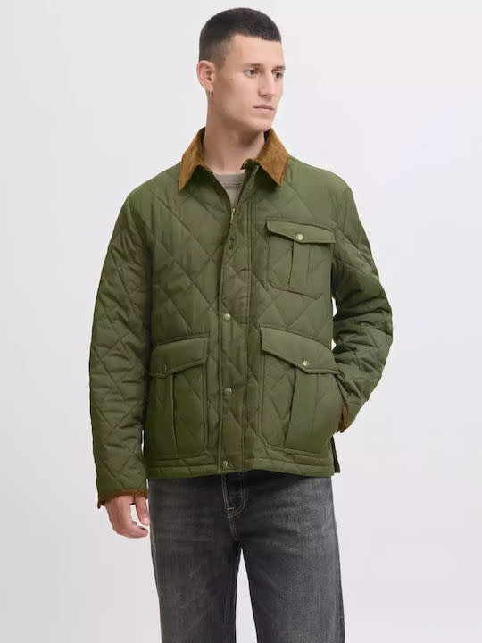 ジャケット・アウター MATSUFUJI Leaves quilted Jacquard Jacket Jack & Jones Quilted Jacket - Forest Green 12283810 - Baker Street