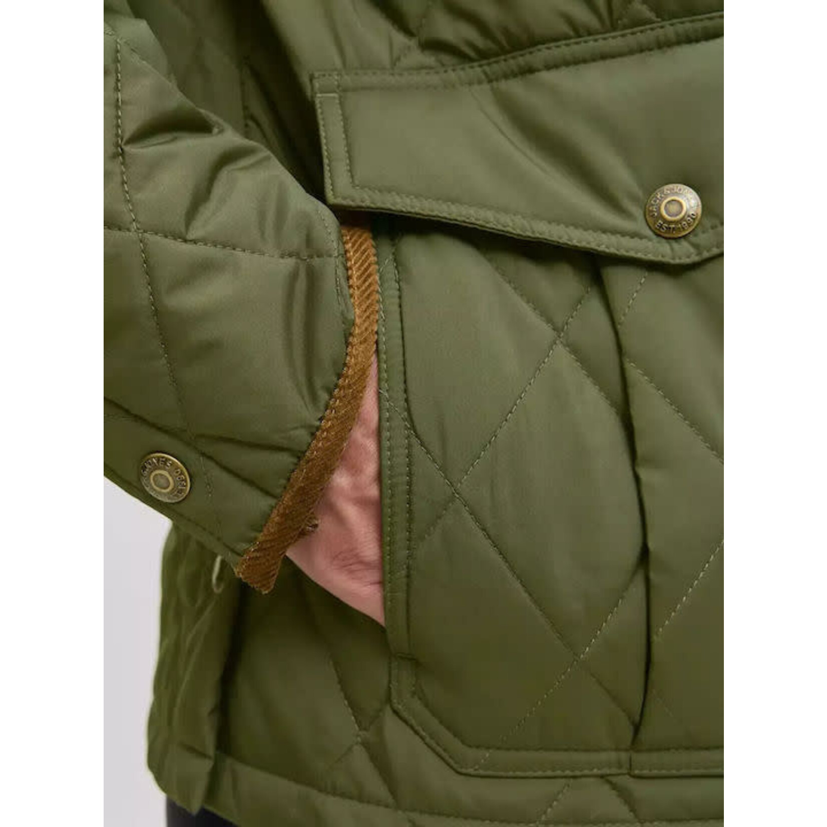 Jack & Jones  Quilted Jacket - Forest Green