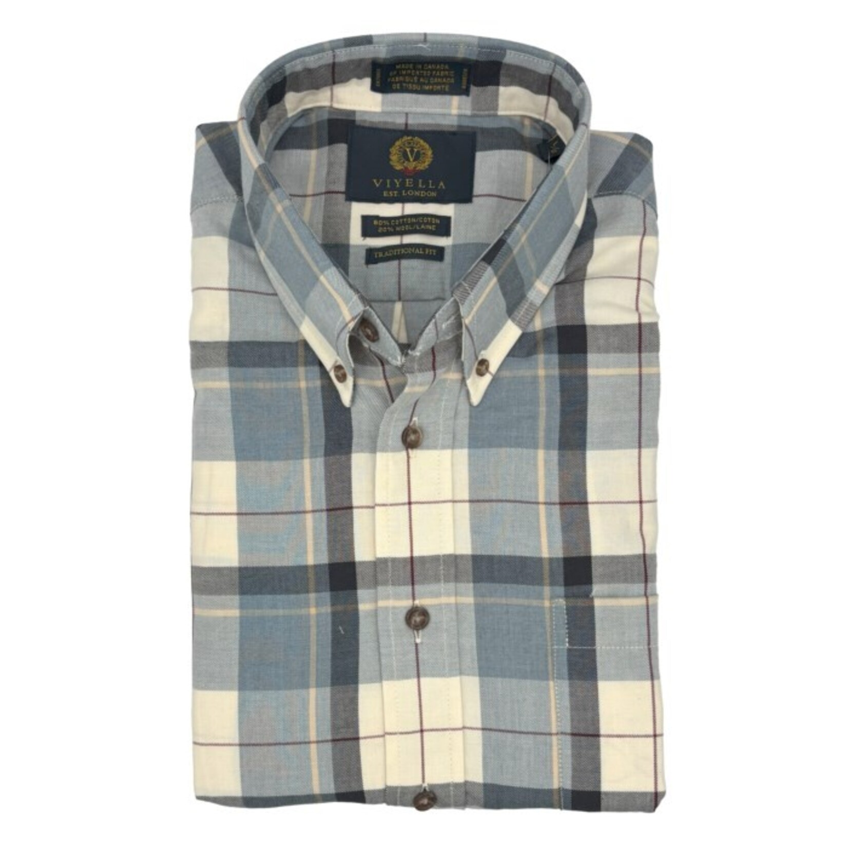 Viyella 655420 L/S 80/20 BD Shirt - 1298 Teal Green