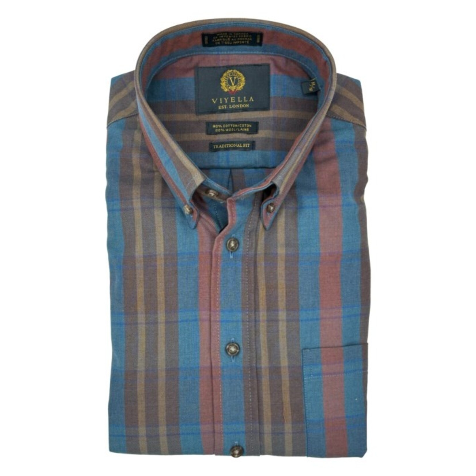 Viyella 655427 L/S 80/20 BD Shirt - 2898