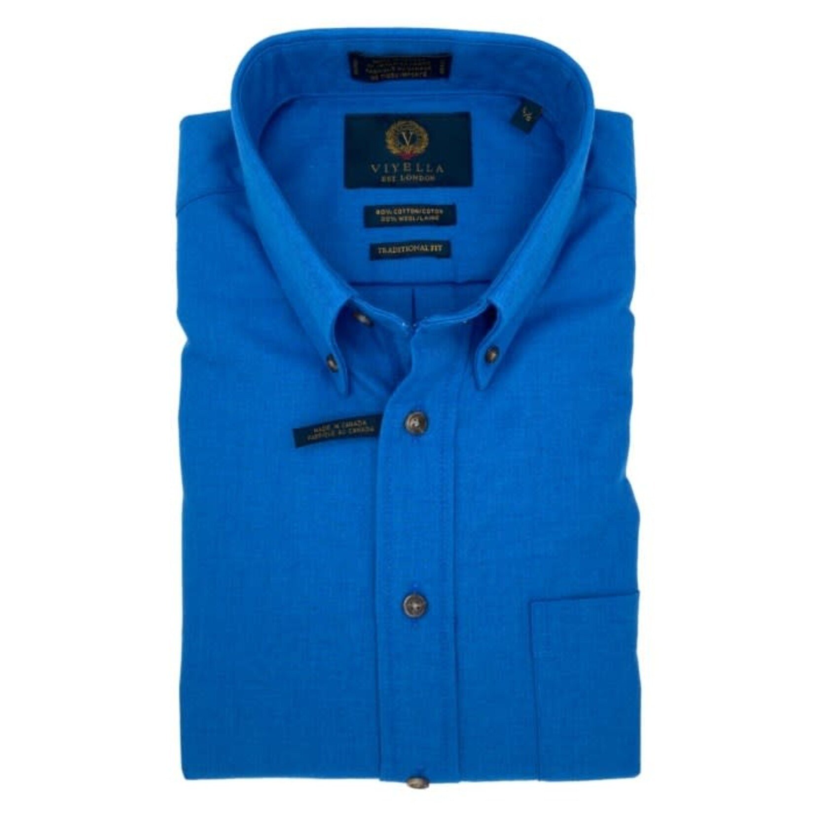 Viyella 255401 Solid 80/20 Shirt Imperial Blue