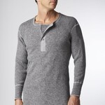 Stanfield's Stanfield's 1328 Wool Henley - Grey Mix 551
