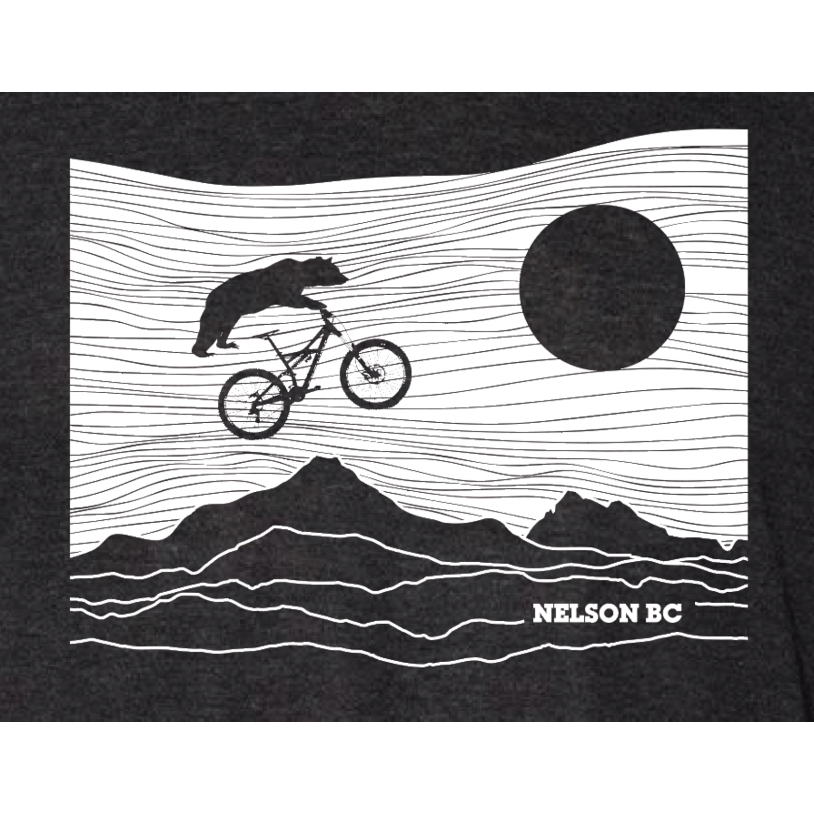 Love 22 Bear on Bike Tee - Tri-Black