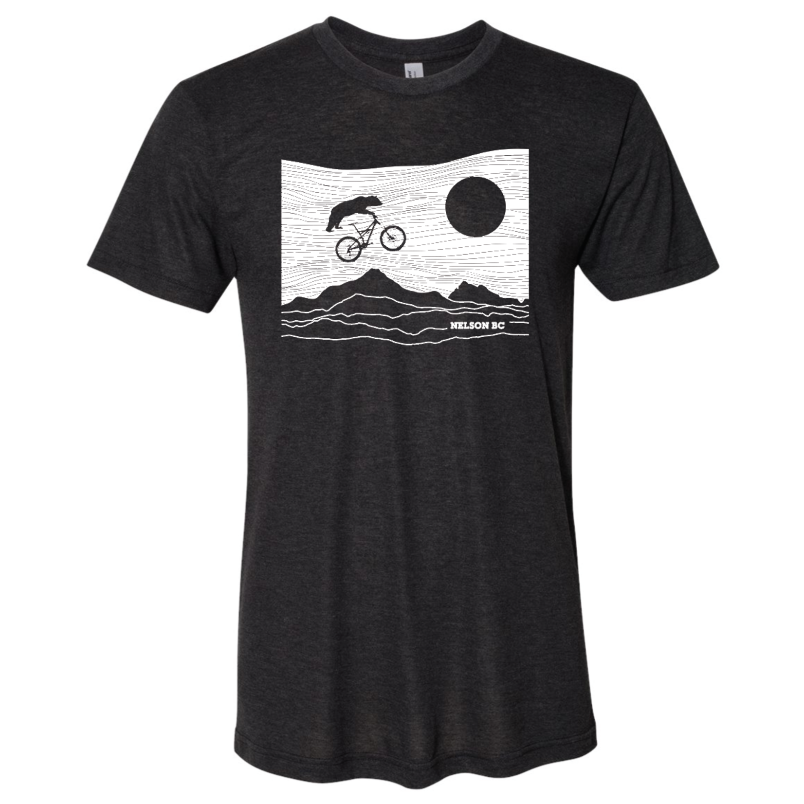 Love 22 Bear on Bike Tee - Tri-Black